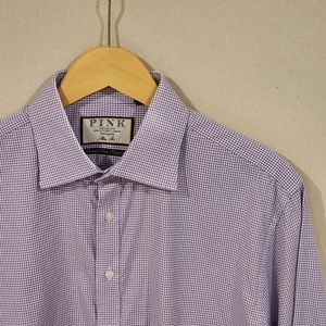 Thomas Pink Slim Fit Button Down 16.5